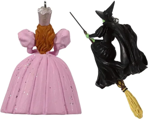 Vista 6 de Hallmark Mini El mago de Oz Glinda La bruja buena y la bruja malvada del oeste, juego de 2 películas y TV