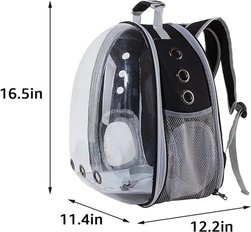 Vista 6 de Mochilas transportadoras para gatos grandes, transportadores para perros pequeños, bolsa de transporte para gatos, mochila para gatos, transportador
