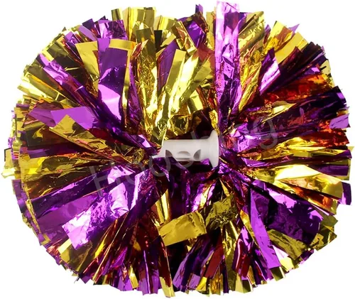 Vista 44 de Hooshing - Paquete de 2 pompones de animadora con mango tipo bastón, pompones para espíritu de equipo, deportes, bailes, animación, para niños Negro