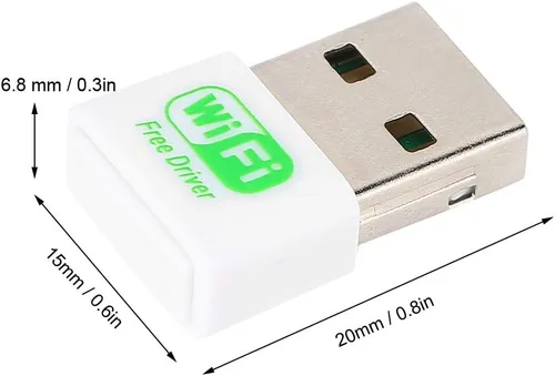 Vista 9 de Yoidesu Receptor adaptador de dongle WiFi, función de recepción WiFi, función WiFi, controlador Plug and Play de 150 Mbps.