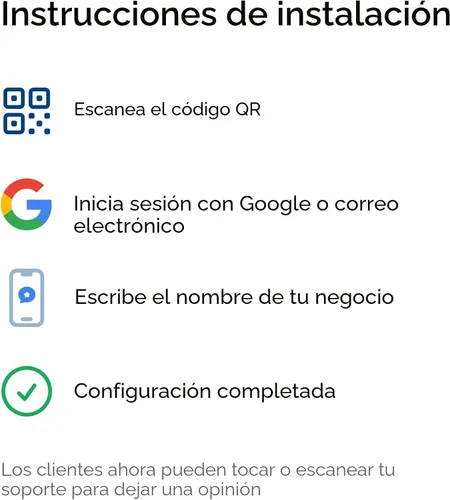 Vista 4 de Soporte de revisión de Google - NFC y código QR, fácil configuración, para todas las empresas (paquete de 1)