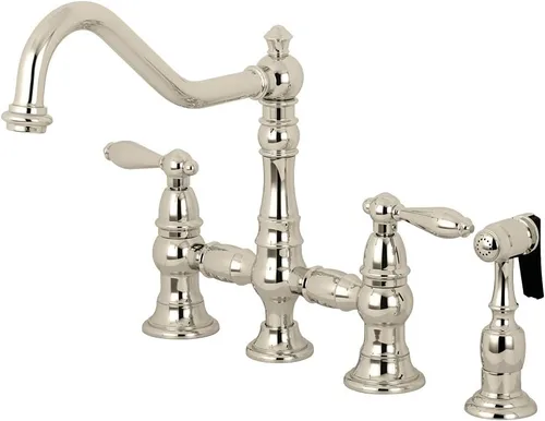 Vista 12 de Kingston Brass KS3277ALBS Grifo de cocina con rociador lateral, latón cepillado, 13.06 x 14.06 x 9.44 Cobrizo cepillado