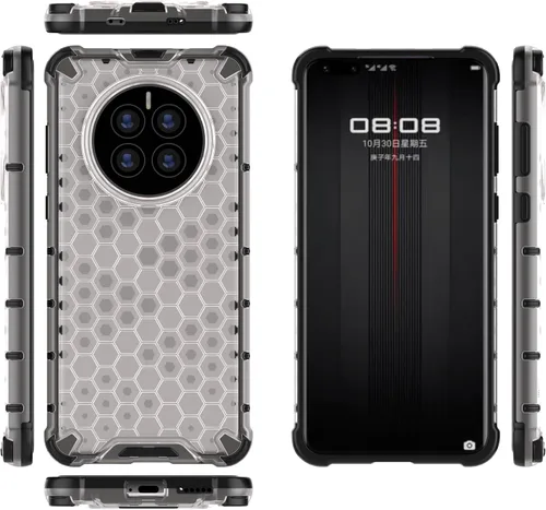 Vista 33 de Pzwoxukhov Funda compatible con Huawei Nova 3i, compatible con Huawei P Smart+ 2018 Honeycomb Anti-Drop Shock-Absorbing Case Negro