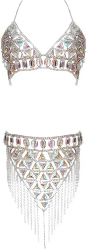 Vista 26 de Cadena corporal sexy para mujer Dorado
