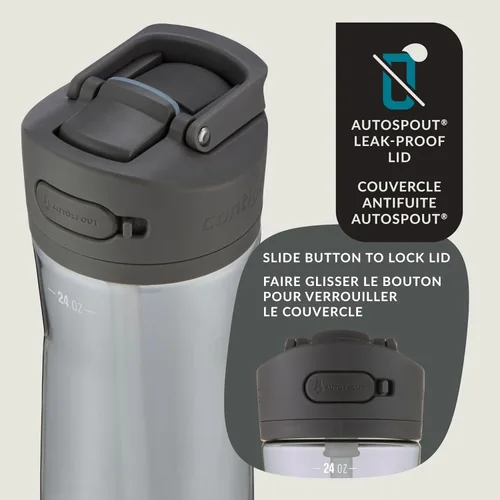 Vista 3 de Contigo Ashland 2.0 AUTOSPOUT Botella de agua, 24 onzas, paquete de 2, arándano; Agave