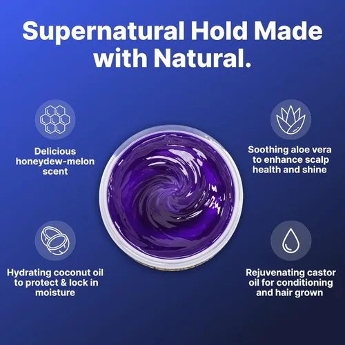 Vista 10 de Black Panther Gel de control de bordes para cabello natural y relajado 4C, con aceite de ricino, aceite de coco y aloe para apoyar la salud
