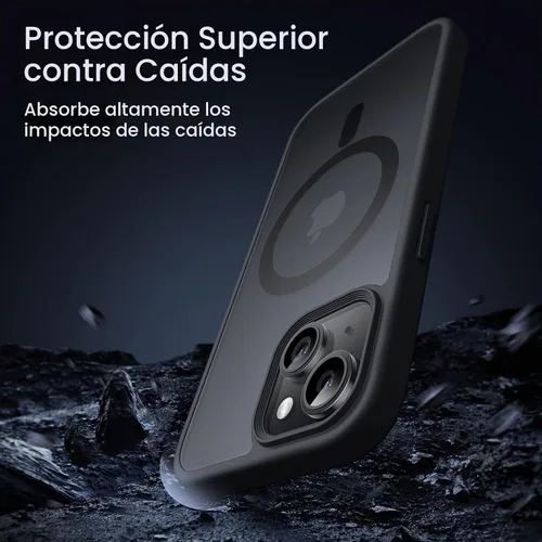 Vista 5 de JETech Funda magnética mate para iPhone 13, color negro