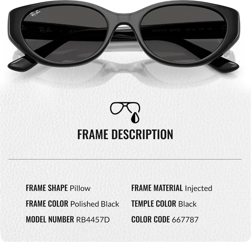 Vista 3 de Ray-Ban RB4457D BIO-BASED Gafas de sol cuadradas redondas para hombres y mujeres con kit oficial de gafas RAYBAN