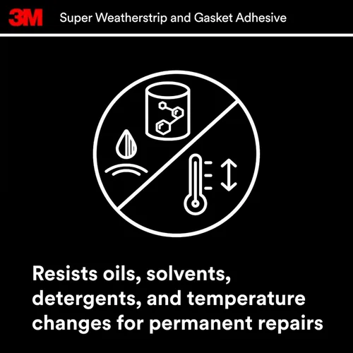 Vista 9 de 3M, 08581, tubo de adhesivo negro tipo burlete, superresistente, 2 onzas.