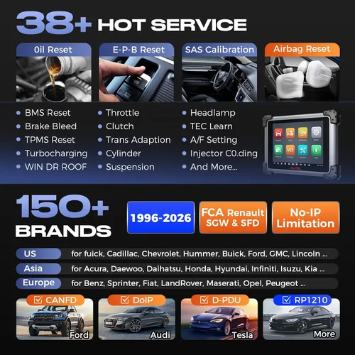 Vista 7 de Autel MaxiCOM MK908P - Escáner de diagnóstico de coche con programación de código del ECU, escáner automotriz OBD2 con MaxiScope MP408, osciloscopio