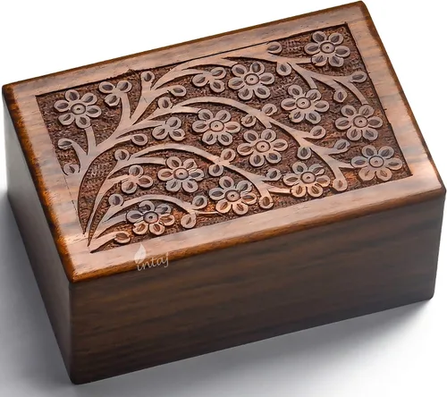 Vista 13 de Urna de cremación para cenizas humanas, adulto, hombre y mujer, caja de madera del árbol de la vida, urna para cenizas – Urna funeraria decorativa