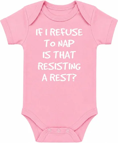 Vista 11 de CBTwear If I Refuse to Nap Is That Resisting Funny Baby Bodysuit Negro