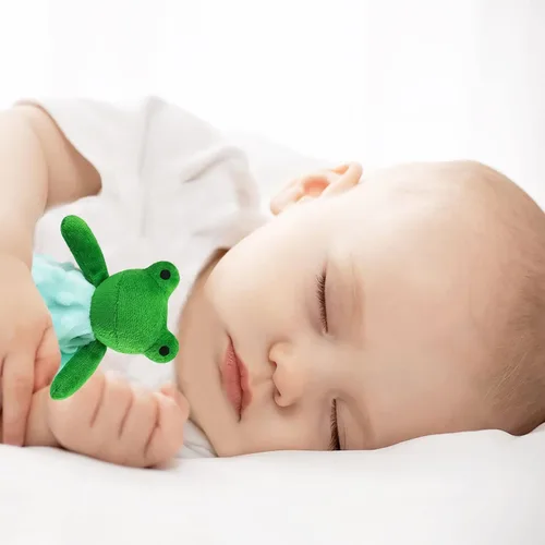 Vista 4 de Manta de seguridad suave de rana verde para bebé, manta de felpa con personaje de rana, regalo de baby shower/cuarto de bebé, manta para acurrucarse