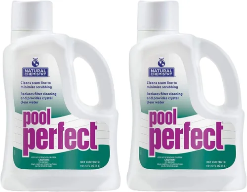 Vista 4 de Natural Chemistry Pool Perfect, 2 L, 1 paquete, limpiador de piscina para eliminar contaminantes, desechos y otros residuos