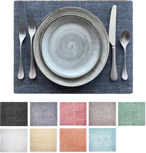 Vista 17 de Modern-Twist Mantel individual rectangular de silicona de 14 x 16 pulgadas, 100% silicona de grado alimenticio, estampado Asawa en niveles, paquete