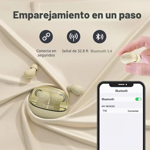 Vista 7 de Xmenha T10 Mini Auriculares Bluetooth Inalámbricos Inalámbricos Invisibles para Orejas Pequeñ