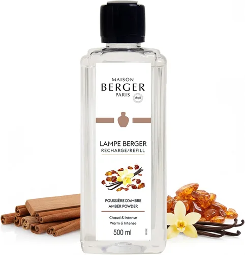 Vista 15 de MAISON BERGER Lampe Berger Recambio, 16.9 fl oz, Amber's Sun Catalytic Lamp Fragrance Refill, Helps Neutralize Odors, ~80 h Fragrance Diffusion
