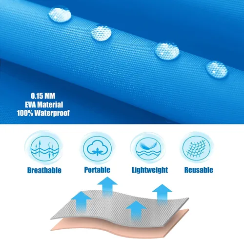 Vista 27 de Chaqueta de lluvia para niños, paquete de 2 ponchos de lluvia para niños, impermeables reutilizables para niños y niñas, impermeable, para exteriores