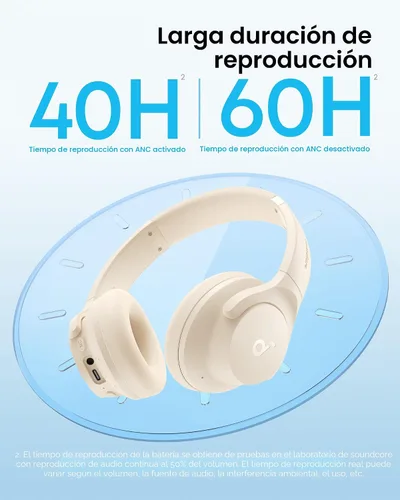 Vista 5 de Soundcore by Anker Q20i Auriculares híbridos con cancelación activa