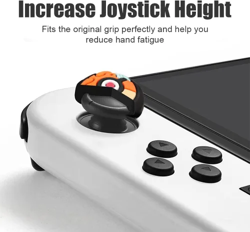 Vista 4 de Switch Joycon Thumb Grip Caps, Soft Silicone Joystick Cover Compatible with Nintendo SwitchOLEDSwitch Lite, Analog Stick Grips Button Covers for