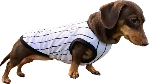 Vista 17 de D Doggy Star - Suéter de perro salchicha para perros, ropa de forro polar, abrigo de invierno (M, bolsillo azul marino)