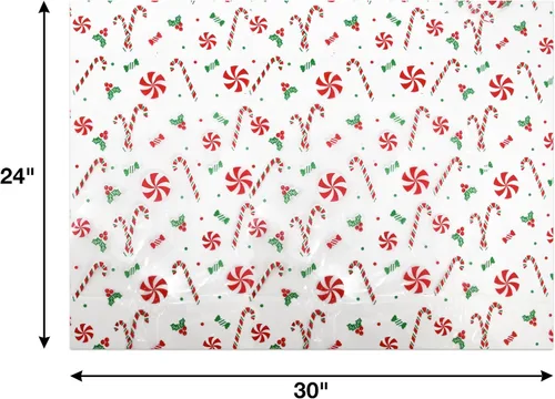 Vista 3 de Gift Boutique Bolsas de plástico de celofán de Navidad con lazos giratorios, paquete de 24 bolsas de celofán para galletas de Navidad, bolsas