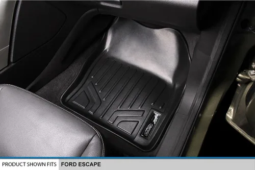 Vista 3 de MAXLINER - Juego de alfombrillas de suelo de ajuste personalizado de 2 filas compatibles con Ford Escape 2013-2019