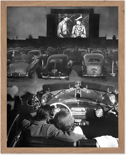 Vista 43 de Póster de arte de moda de Poster Master - Mujer en impresión de auto clásico - Arte en blanco y negro - Arte fotográfico - Arte de autos - Arte