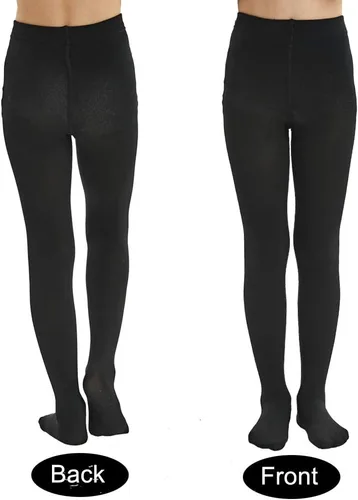 Vista 5 de MANZI Mallas con forro polar para niñas de 2 a 10 años, ultra suaves, 2 pares de 400 denier