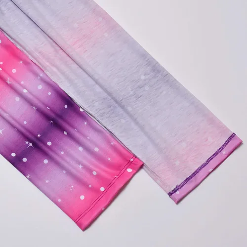 Vista 5 de QPANCY Conjunto de pijamas a juego para niñas y muñecas, pijamas de manga larga para otoño e invierno