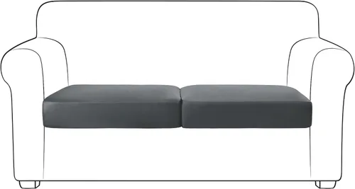 Vista 55 de Yates Home Funda de cojín de piel sintética para sofá, impermeable, elástica, para asiento de caravana, sofá biplaza, protector de muebles, funda