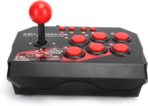 Vista 5 de Zunate Arcade Fight Stick, control universal de juegos de arcade Street Fighter, cable USB, controlador de joystick para SwitchPCPS3