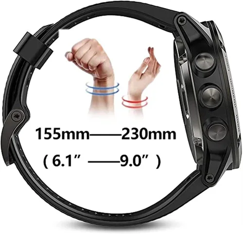 Vista 4 de Correa de reloj de 0.866 in para Garmin Forerunner 945 935 Fenix 5 5Plus Fenix 6 Pro silicona reloj inteligente banda liberación rápida correa
