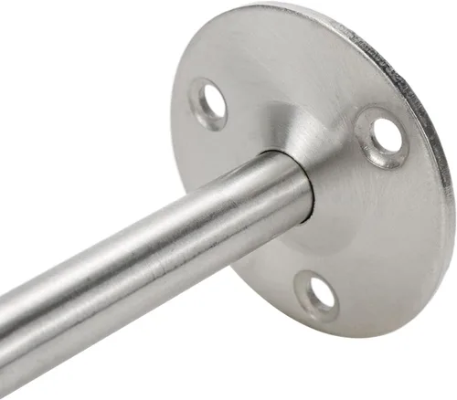 Vista 6 de Tope de puerta de acero inoxidable montado en el piso de la pared con parachoques de goma 120mm/4.7" Longitud-4pcs