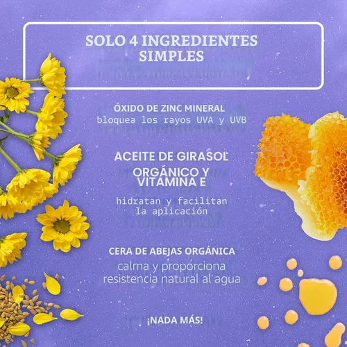 Vista 3 de Badger Protector solar biodegradable seguro para arrecifes, protector solar mineral SPF 50, 98% ingredientes orgánicos, sin perfume, resistente al