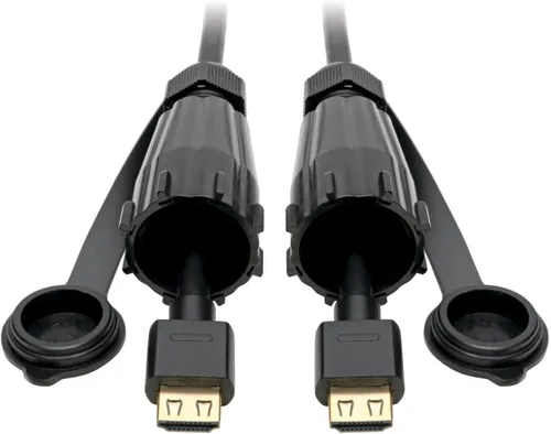 Vista 10 de Tripp Lite Cable HDMI de alta velocidad con conector IP67 protegido (M/HDMI industrial, Ethernet, 4K, 3 pies (P569-003-IND)