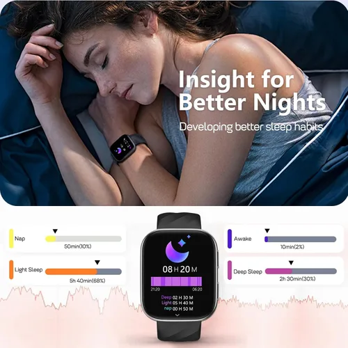 Vista 6 de MorePro Rastreador de fitness con monitor de frecuencia cardíaca 24/7 / presión arterial, seguimiento de oxígeno en sangre/sueño, más de 120