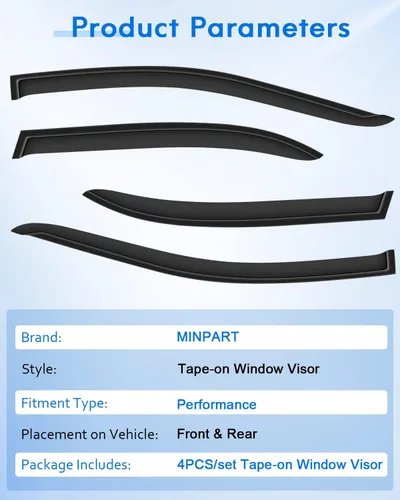 Vista 7 de Deflector de ventana lateral, viseras de humo oscuro, protectores de lluvia, juego de 4 piezas para Toyota 2003-2008 para Corolla