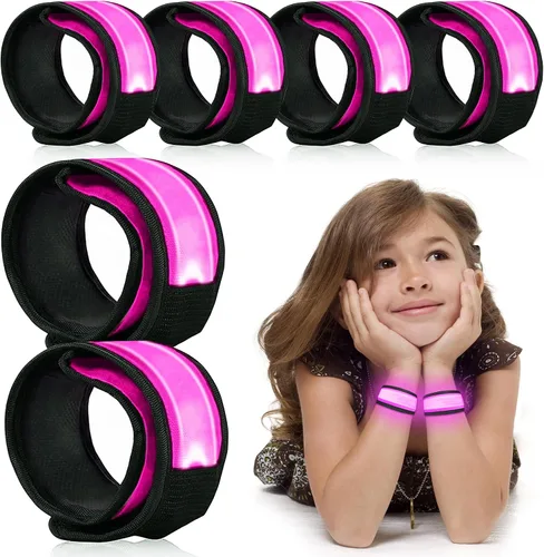 Vista 12 de esonstyle 6 PCS LED Glow Bracelets, Night Safety Light Up Bracelets for Kids - Glow in The Dark Party Favors for Halloween, Christmas, Concerts