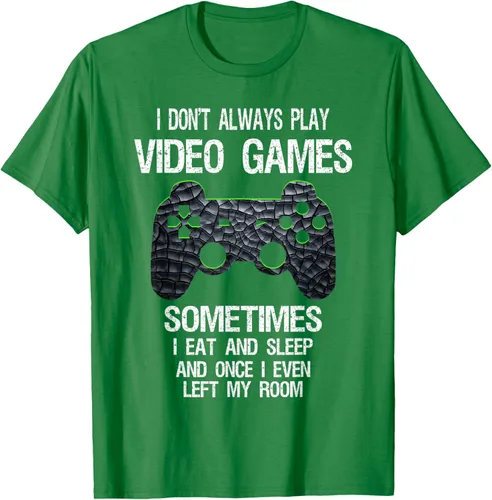 Vista 5 de Funny Gamer Video Games - Camiseta para niños y adolescentes, ajuste clásico, color negro, mezcla de algodón, Negro