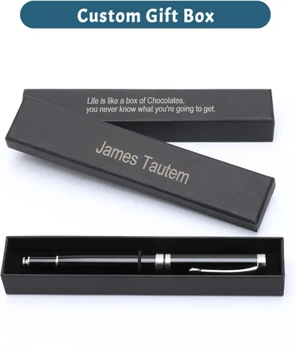 Vista 6 de Bolígrafos personalizados, bolígrafos personalizados, juego de bolígrafos de regalo, grabado gratis con tu nombre o mensaje, regalo para colegas