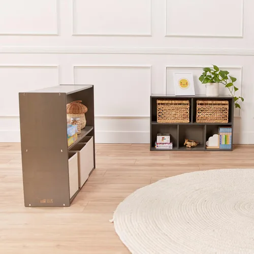 Vista 11 de ECR4Kids Streamline 2-Shelf Double-Sided Storage Cabinet, 30in, Classroom Furniture, Grey Wash