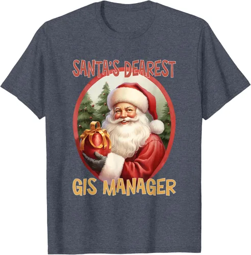 Vista 27 de GIS Manager Christmas Holiday Love Xmas T-Shirt Negro