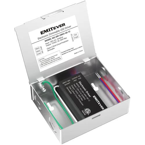 Vista 13 de EMITEVER Controlador LED magnético regulable de 200 W, fuente de alimentación magnética de transformador de 24 V, 120 VCA a 24 VCC, compatible