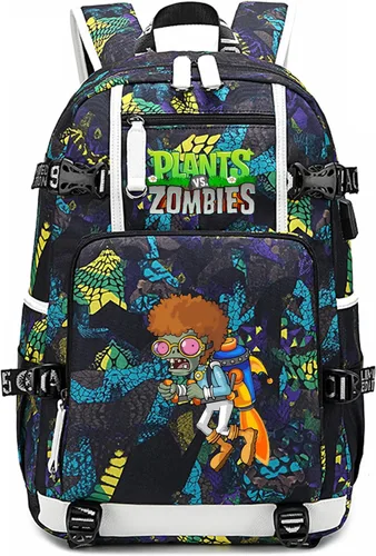 Vista 25 de ISaikoy Plants vs. Zombies Mochila Bolsa para Portátil Color Azul 1