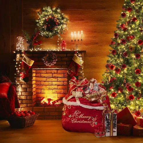 Vista 2 de Disfraces de California de los hombres Papá Noel Bolsa