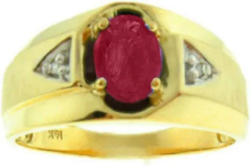 Vista 3 de RYLOS - Anillos para hombre de oro amarillo de 14 quilates - Anillo de diamante y ónix de 0.276 x 0.197in de color piedra preciosa anillos