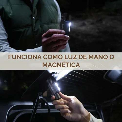 Vista 5 de Linterna frontal Energizer Jeep HM-2000 recargable, lámpara de cabeza con fuente de alimentación híbrida, resistente al agua IPX4, linterna frontal