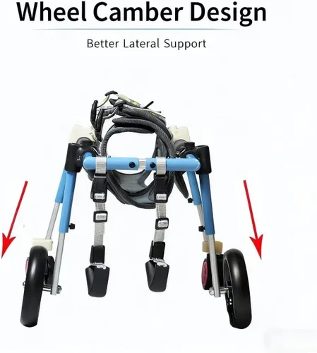 Vista 3 de Wheelchair for Hind Leg Dogs，Disabled Dog Cart Mobility Aid，Easy Installation，Free Switching Between 4 Wheels and 2 Wheels，fit Pet Wheel Chair for