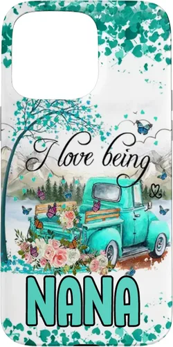 Vista 31 de I Love Being Nana Flower Butterflies Truck PC Case for iPhone 17
